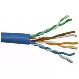 Кабель витая пара U/UTP 5e кат. 4 пары Lanmaster LAN-5EUTP-LSZH-BL 350Mhz, LSZH, синий, 305 м