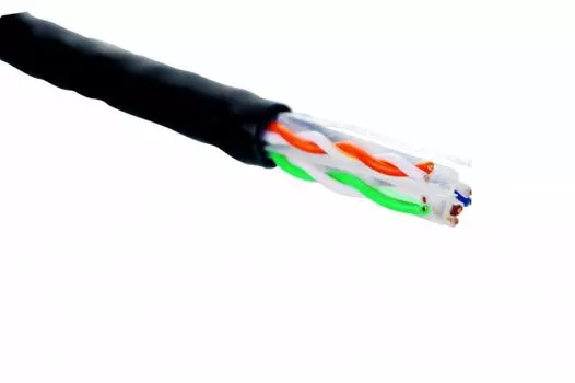 Кабель витая пара U/UTP 6 кат. 4 пары Eurolan 19C-U6-09BL-B305 23 AWG, нг(А)-HF, внешней/внутренней прокладки, черный, коробка 305 м