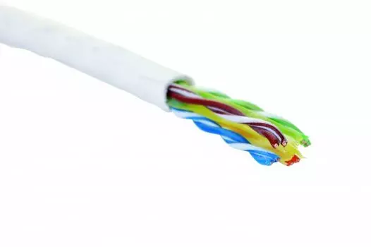 Кабель витая пара U/UTP 6 кат. 4 пары Eurolan 19C-U6-27WT-B305 24 AWG, нг(A)-HF, SLIM LINE, внутренней прокладки, белый, коробка 305 м