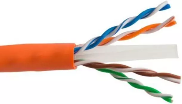 Кабель витая пара U/UTP 6 кат. 4 пары SkyNet CS6-UTP-LSZH-4-CU LSZH4x2x0,57, медный, 305 м, box, оранж.