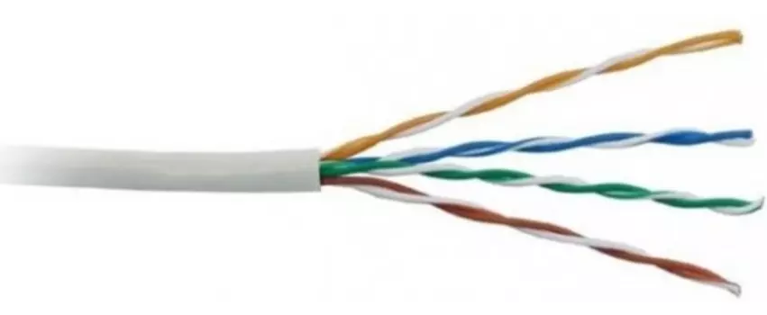 Кабель витая пара U/UTP 6 кат. 4 пары Lanmaster LAN-6EUTP-PT-LSZH-GY LSZH, серый, 305м в кат.