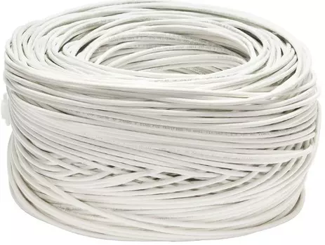 Кабель витая пара U/UTP 6 кат. 4 пары Cabeus UTP-4P-Cat.6-SOLID-LSZH-WH (23 AWG), одножильный, LSZH нг(А)-HF, белый (305 м)