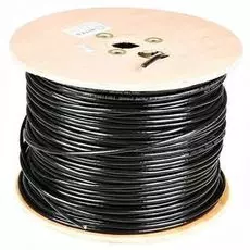 Кабель витая пара U/UTP 3 кат. 25 пар Lanmaster LAN-3UTP25-OUT 24AWG(0.51 мм), медь, одножильный (solid), внешний, PE, чёрный, уп/305м