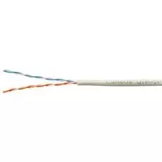 Кабель витая пара U/UTP 5e кат. 2 пары Cabeus UTP-2P-Cat.5e-SOLID-GY 24AWG(0.50 мм), медь, одножильный (solid), внутренний, PVC, нг(A)-LS, серый, уп/3