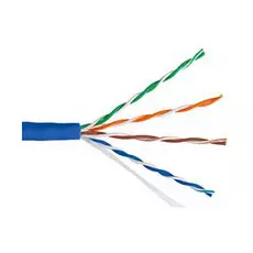 Кабель витая пара U/UTP 5e кат. 4 пары Netlan EC-UU004-5E-PVC-BL 24AWG(0.47 мм), медь, одножильный (solid), внутренний, PVC, нг(B), синий, уп/305м