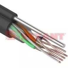 Кабель витая пара U/UTP 5e кат. 4 пары Rexant 01-0046 24AWG(0.50 мм), медь, одножильный (solid), внешний, с троссом, PE, чёрный, уп/305м