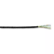 Кабель витая пара U/UTP 5e кат. 4 пары AESP BC5E-4-OP 24AWG(0.51 мм), медь, одножильный (solid), внешний, PE, чёрный, уп/305м ''SignaPro''