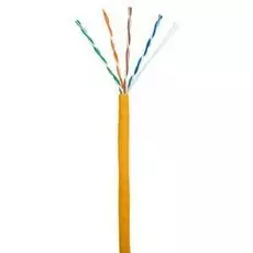 Кабель витая пара U/UTP 5e кат. 4 пары Netlan EC-UU004-5E-LSZH-OR-1 24AWG(0.47 мм), медь, одножильный (solid), внутренний, LSZH, нг(B)-HF, оранжевый,