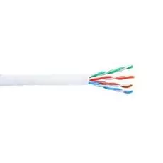 Кабель витая пара U/UTP 5e кат. 4 пары Eurolan 19C-U5-03WT-B305 24AWG(0.51 мм), медь, одножильный (solid), внутренний, PVC, нг(А)-LS, белый, уп/305м