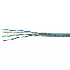 Кабель витая пара U/UTP 5e кат. 4 пары Cablexpert UPC-5040E-SOL 26AWG(0.40 мм), омедненный алюминий (CCA), одножильный (solid), внутренний, PVC, серый