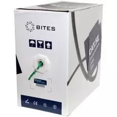 Кабель витая пара U/UTP 5e кат. 4 пары 5bites US5505-305A-GR 24AWG(0.50 мм), омедненный алюминий (CCA), одножильный (solid), внутренний, PVC, зеленый,