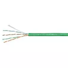 Кабель витая пара U/UTP 5e кат. 4 пары Cabeus UTP-4P-Cat.5e-SOLID-LSZH-GN 24AWG(0.51 мм), медь, одножильный (solid), внутренний, LSZH, зелёный, уп/305