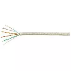 Кабель витая пара U/UTP 5e кат. 4 пары Cabeus UTP-4P-Cat.5e-PATCH-LSZH-GY 24AWG(7х0.20 мм), медь, многожильный (stranded), внутренний, LSZH, нг(A)-HF,