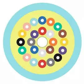 Кабель волоконно-оптический 50/125, 24 волокна TELCORD FK-D-IN/OUT-504-24-HFFR-BK распределительный (Distribution), универсальный (IN/OUT), MM (OM4),