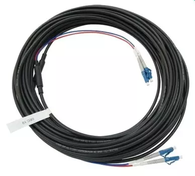 Кабель волоконно-оптический 50/125, 2 волокна Opticis LLMD-050DT-50 OM3, многомодовый, дуплексный, с коннекторами LC SFF, 50 м, черный