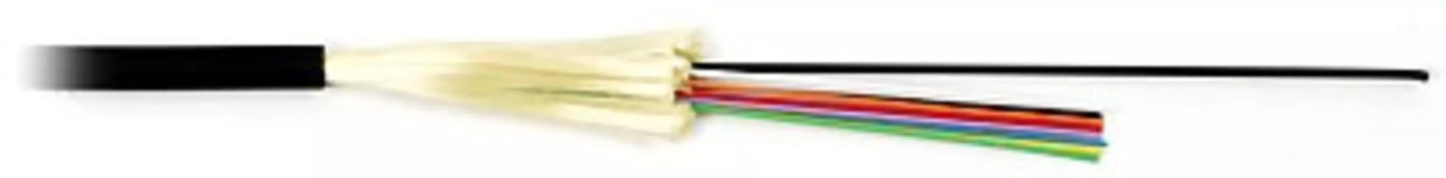 Кабель волоконно-оптический 50/125, 4 волокна Hyperline FO-DT-IN/OUT-504-4-LSZH-BK (OM4) многомодовый, плотное буферное покрытие (tight buffer), внутр