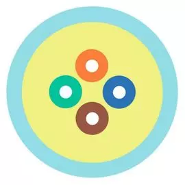 Кабель волоконно-оптический 50/125, 4 волокна TELCORD FK-D-IN/OUT-504-4-HFFR-BK распределительный (Distribution), универсальный (IN/OUT), MM (OM4), HF