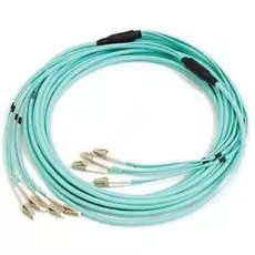 Кабель волоконно-оптический 50/125, 8 волокон Hyperline TC-RB-503-1xMPOF8/PX-8хLC/PX-IN-1/2M-LSZH-AQ транковая сборка fan out, 1хMPO (мама) Standard-8