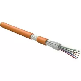 Кабель волоконно-оптический 50/125, 8 волокон Hyperline FO-DT-IN-50-8-HFLTx-OR (OM2) многомодовый, плотное буферное покрытие (tight buffer), для внутр