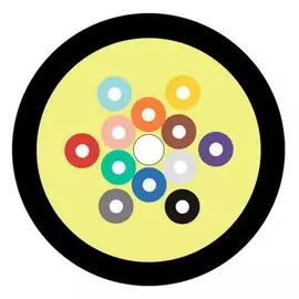 Кабель волоконно-оптический 9/125, 12 волокон TELCORD FK-D-IN/OUT-9-12-HFFR-BK распределительный (Distribution), универсальный (IN/OUT), SM (G.652D),