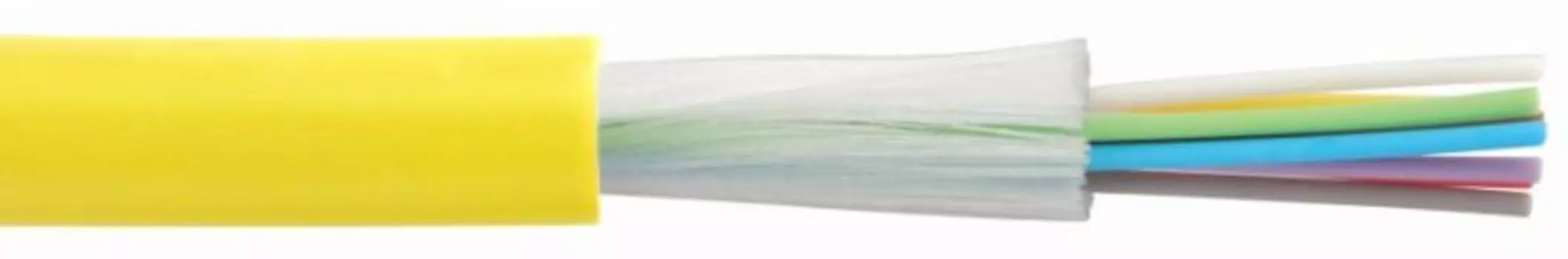 Кабель волоконно-оптический 9/125, 48 волокон Eurolan 39T-S2-48-01YL Т01 распределительный, внутренний, нг(А)-HFLTx, плотный буфер 900 мкм, желтый