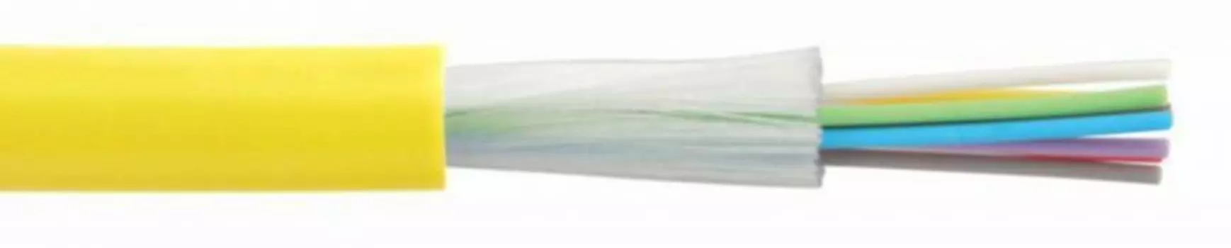 Кабель волоконно-оптический 9/125, 4 волокна Eurolan 39T-S2-04-01YL Т01 распределительный, внутренний, 4x9/125 OS2 нг(А)-HFLTx, плотный буфер 900 мкм,