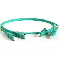 Патч-корд волоконно-оптический Hyperline FC-D2-503-LC/PR-SC/PR-H-15M-LSZH-AQ 50/125(OM3), LC-SC, duplex, 10G, LSZH, 15 м