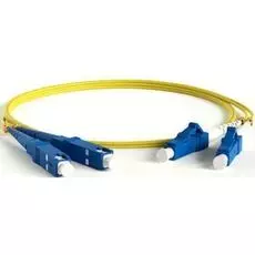 Патч-корд волоконно-оптический Hyperline FC-D2-9-LC/UR-SC/UR-H-15M-LSZH-YL SM 9/125 (OS2), LC/UPC-SC/UPC, 2.0 мм, duplex, LSZH, 15 м