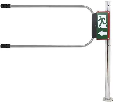 Калитка Smartec ST-GR010EC-SS аварийного выхода с электромагнитом, нержавеющая сталь, в комплекте 1000 х D50 мм и створка 1000 х D25 мм