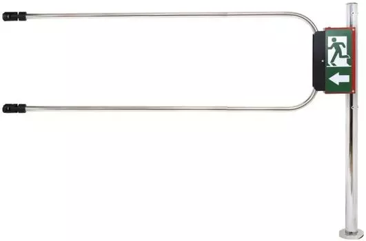 Калитка Smartec ST-GR014EC-SS аварийного выхода с электромагнитом, нержавеющая сталь, в комплекте 1000 х D50 мм и створка 1400 х D25 мм