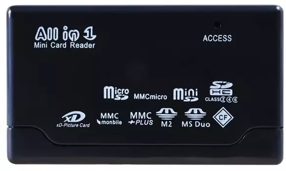 Карт-ридер SmartBuy SBR-999 универсальный 10-в-1, MicroSD, SD, CF, MS, M2, MMC, xD и др., (1/80)