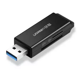 Карт-ридер UGREEN 40752 USB 3.0 to TF + SD, черный