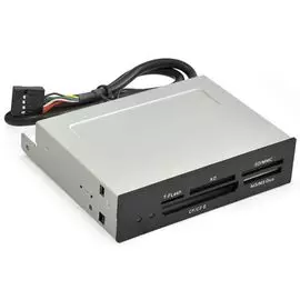 Карт-ридер внутренний Exegate CR-415 EX283581RUS USB2.0, 3.5", мультиформатный: CF/SD/MMC/MS/MS Duo/MS pro/T flash, черный, металл