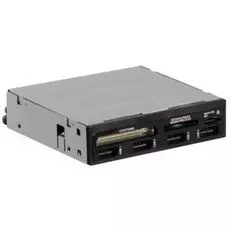 Карт-ридер внутренний Ginzzu GR-137UB All-In-One USB 2.0 internal 3.5" Black + 4 USB port OEM