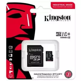 Карта памяти 16GB Kingston SDCIT2/16GB сlass 10 UHS-I U3 V30 A1 TLC в режиме pSLC, с адаптером