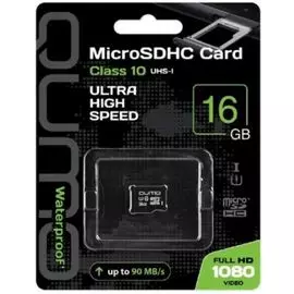 Карта памяти 16GB Qumo QM16GMICSDHC10U1NA MicroSDHC Class 10 UHS-I