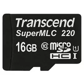 Промышленная карта памяти MicroSDHC 16Gb Transcend TS16GUSD220I microSDHC Class 10 U1 UHS-I SuperMLC