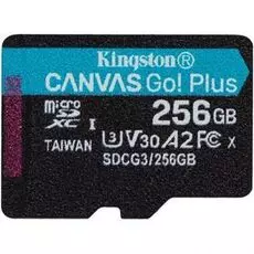 Карта памяти 256GB Kingston SDCG3/256GBSP microSDXC, UHS-II Class U3 V30 A2, чтение: 170Мб/с, запись: 90Мб/с, без адаптера