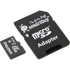 Карта памяти 256GB SmartBuy SB256GBSDCL10-01 MicroSDXC Class 10 UHS-I + SD адаптер