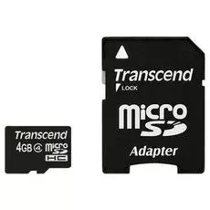 Карта памяти 4GB Transcend TS4GUSDHC4 microSDHC Class 4 (SD 2.0)