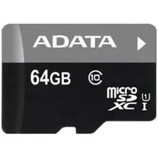 Карта памяти 64GB ADATA AUSDX64GUICL10-R 64GB карта памяти Premier MicroSDXC UHS-I Class 10 ADATA 40/15 MB/s без адаптера