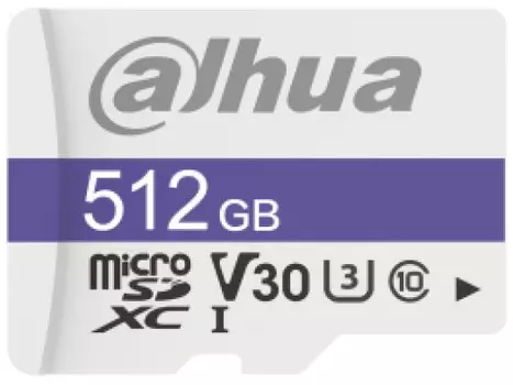 Карта памяти MicroSDXC 512GB Dahua DHI-TF-C100/512GB C10/U3/V30 FAT32 85MB/s/80MB/s
