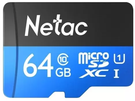 Карта памяти 64GB Netac NT02P500STN-064G-S microSDHC (без SD адаптера) 80MB/s