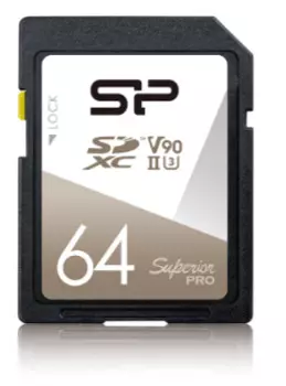 Карта памяти SDXC 64GB Silicon Power Superior Pro Class 10 UHS-II U3 V90 290/160 Mb/s