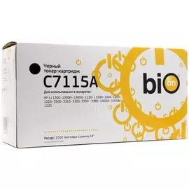 Картридж BION BCR-C7115A черный для Hp LaserJet 1000, 1005w, 1150(n), 1200, 1220, 1300, 3300, 3310, 3320, 3330, 3380 (2'500 стр.)