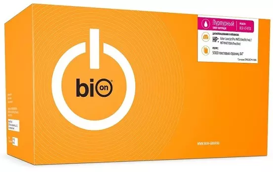 Картридж BION BCR-CF413X CF413X для HP Color Laserjet Pro M452dw/452dn/452nw/MFP M477fdn/M477fnw/M477dw (5000 стр.), Пурпурный
