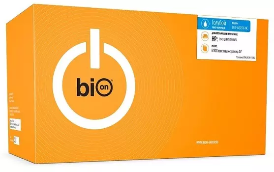 Картридж BION BCR-W2031X-NC W2031X для HP LaserJet Pro M454/MFP M479 (6000 стр.), Голубой, без чипа