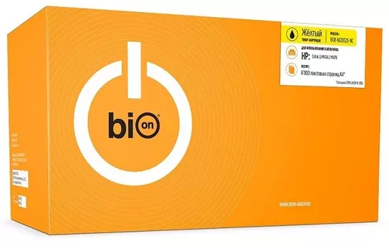 Картридж BION BCR-W2032X-NC W2032X для HP LaserJet Pro M454/MFP M479 (6000 стр.), Желтый, без чипа