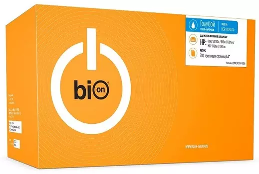 Картридж BION BCR-W2071A W2071A для HP Color Laser 150a/150w/150nw, MFP 178nw/179fnw (700 стр.), Голубой