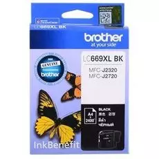 Картридж Brother LC-669XLBK для MFCJ2320/2720 чёрный (2400стр)